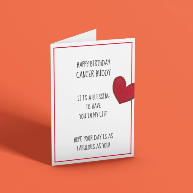 Cancer Buddy Birthday Greeting Card (Creator Uploaded)