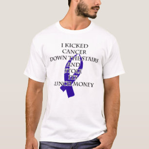 Cancer Bully (Dark Blue Ribbon) T-Shirt