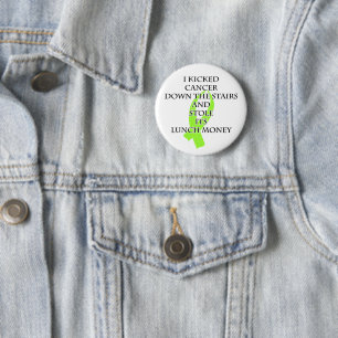 Cancer Bully (Lime Green Ribbon) 6 Cm Round Badge
