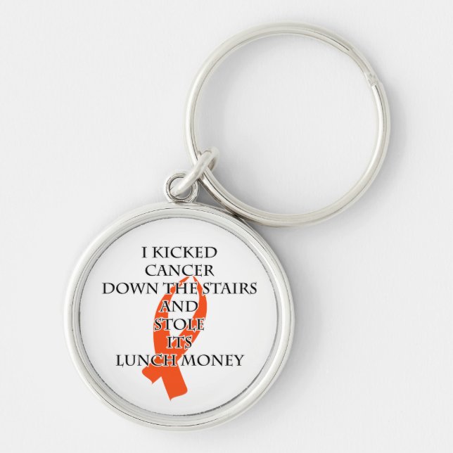 Cancer Bully (Orange Ribbon) Key Ring (Front)