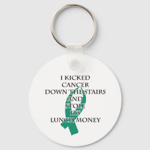 Cancer Bully (Teal Ribbon) Key Ring