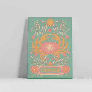 Cancer Celestial Zodiac Pastel Dreams Wall Arts Canvas Print