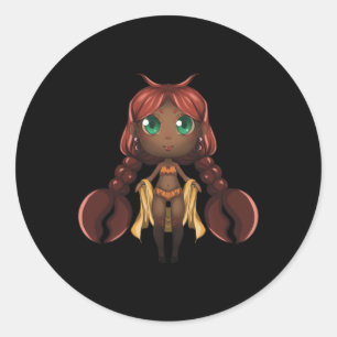 Cancer Chibi Anime Cute Girl Solo Sticker 