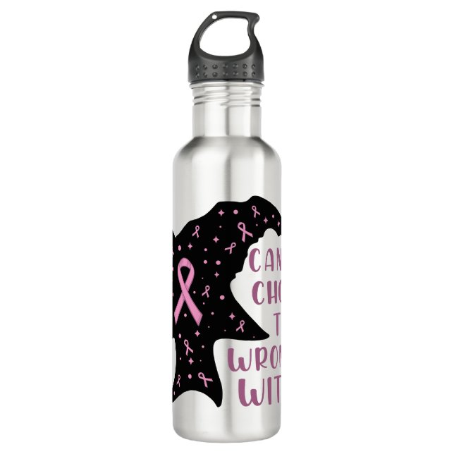Cancer Chose the Wrong Witch   710 Ml Water Bottle (Front)