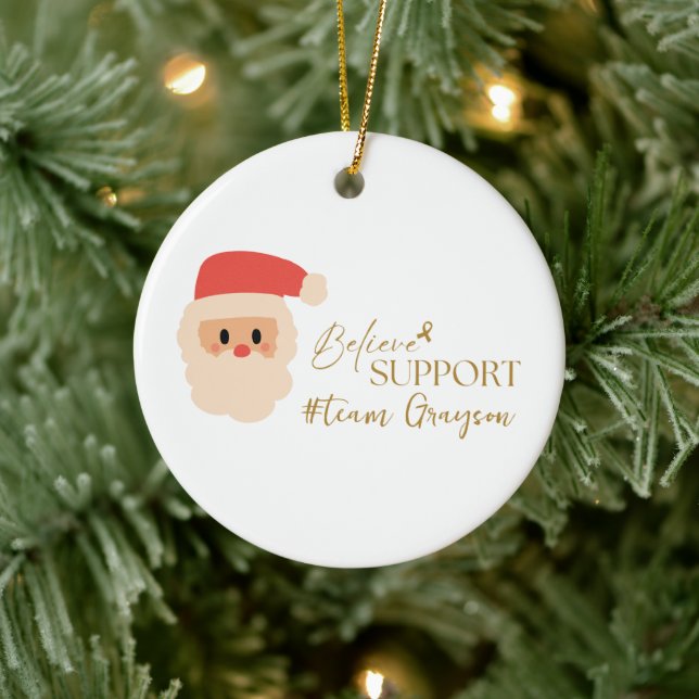 cancer. Christmas Custom #team name Ornaments (Tree)