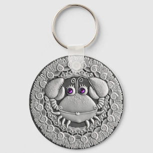 Cancer Coin basic button key chain