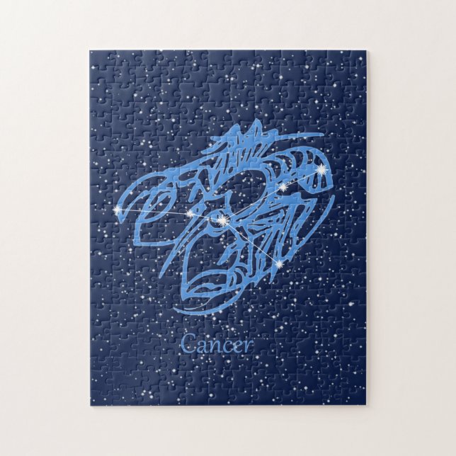 Cancer Constellation and Zodiac Sign with Stars Jigsaw Puzzle (Vertical)