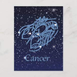 Cancer Constellation and Zodiac Sign with Stars Postcard