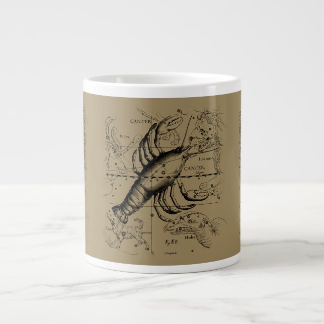 Cancer Constellation by Hevelius circa 1690 Large Coffee Mug (Front)
