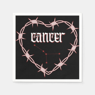 Cancer Constellation Gothic Dark Celestial Art Napkin