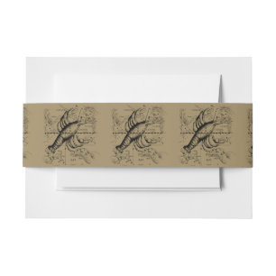 Cancer Constellation Hevelius 1690 June 21-July 22 Invitation Belly Band