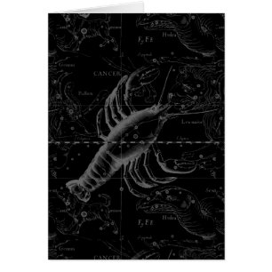 Cancer Constellation Hevelius 1690 on Black