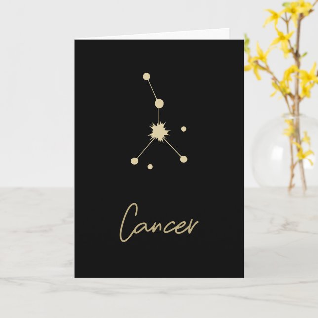 Cancer Constellation Zodiac Card (Yellow Flower)