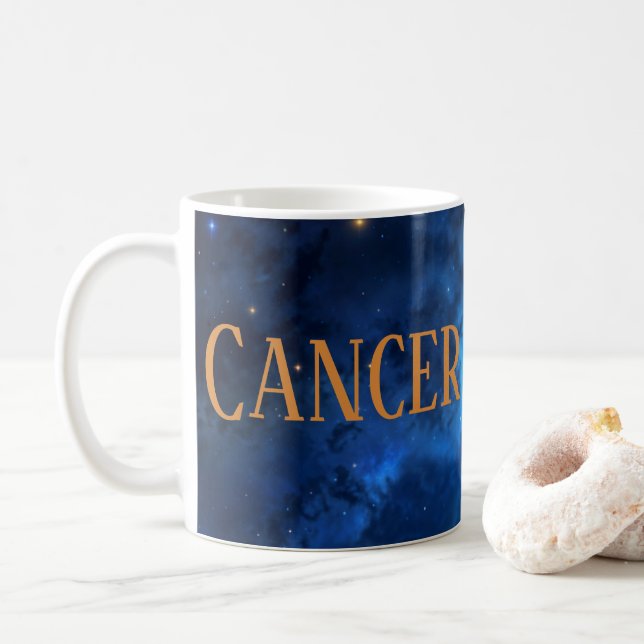 Cancer & Cosmos Astrological Coffee Mug (With Donut)