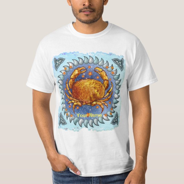 Cancer Crab birthday t-shirts (Front)