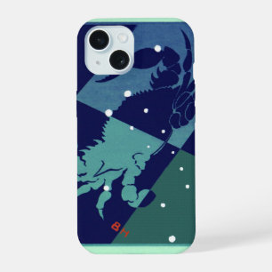 Cancer Crab Constellation Vintage Zodiac Astrology iPhone 15 Case