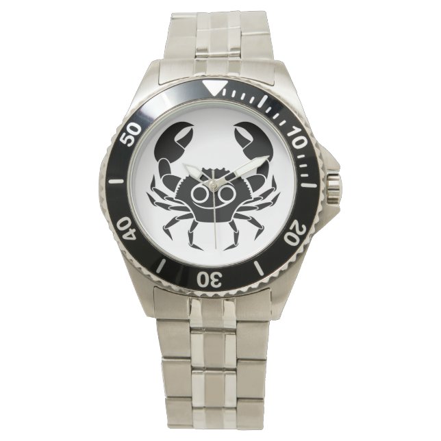 cancer crab greek astrology horoscope zodiac watch (Front)