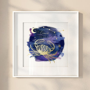 Cancer Crab Sign of the Zodiac Custom Birth Date