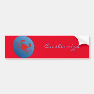 Cancer Crab Zodiac Thunder_Cove Bumper Sticker
