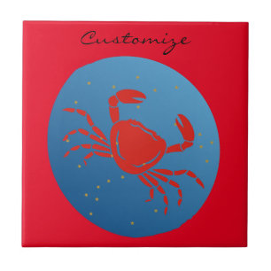 Cancer Crab Zodiac Thunder_Cove Ceramic Tile