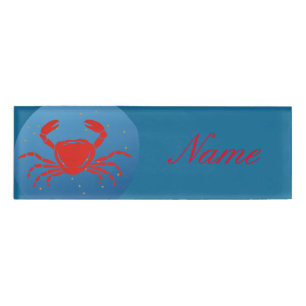 Cancer Crab Zodiac Thunder_Cove Name Tag