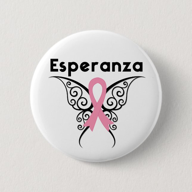 Cancer de Mama - Esperanza 6 Cm Round Badge (Front)