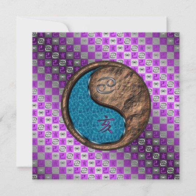 Cancer & Earth Boar Card (Front)