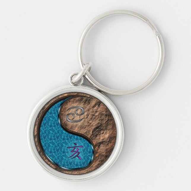 Cancer & Earth Boar Key Ring (Front)