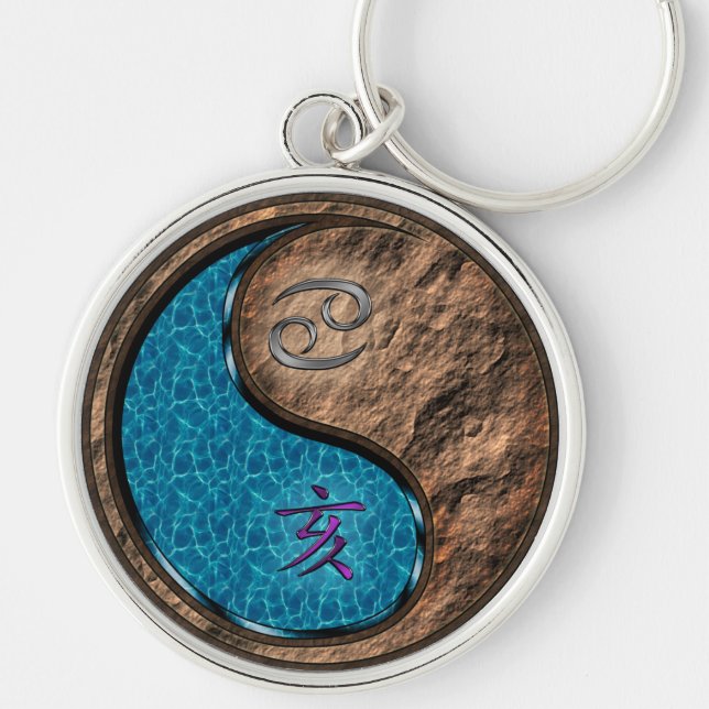 Cancer & Earth Boar Key Ring (Front)