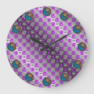 Cancer & Earth Boar Large Clock