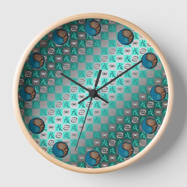 Cancer & Earth Dog Clock (Front)