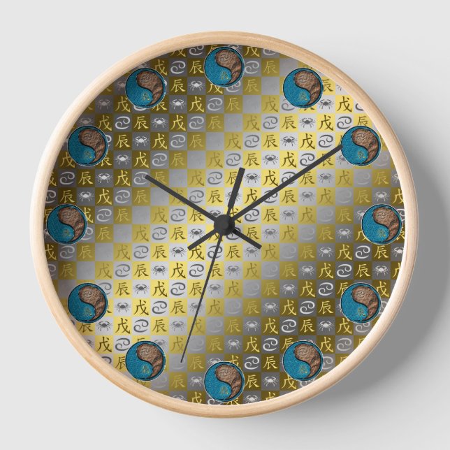 Cancer & Earth Dragon Clock (Front)