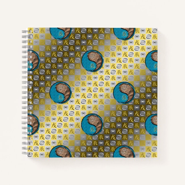 Cancer & Earth Dragon Notebook (Front)