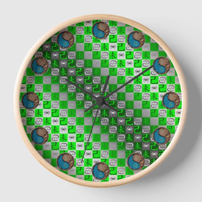 Cancer & Earth Goat Clock (Front)