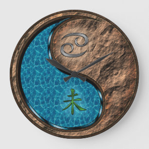 Cancer & Earth Goat Large Clock
