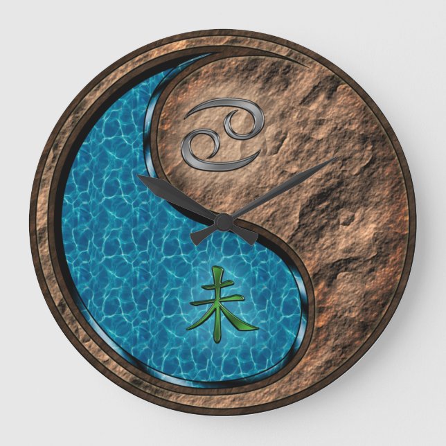 Cancer & Earth Goat Large Clock (Front)