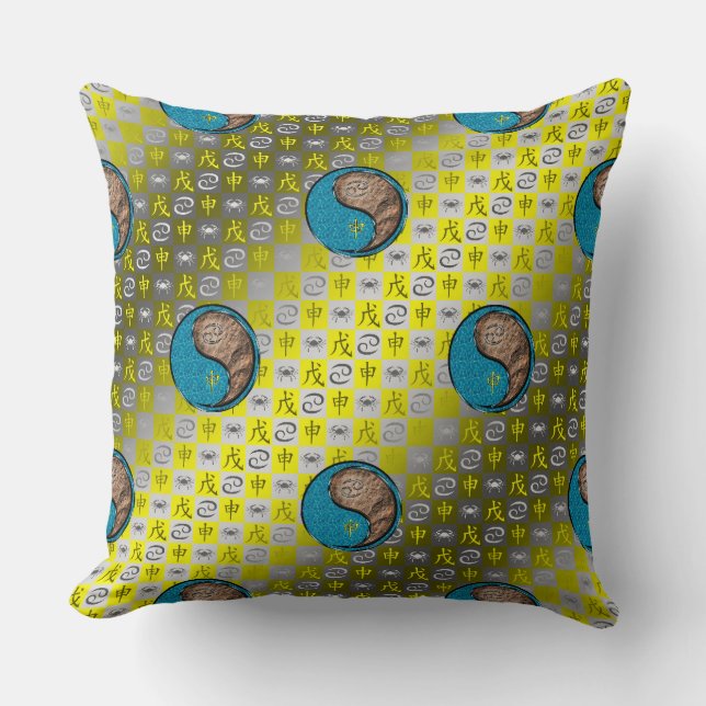 Cancer & Earth Monkey Cushion (Front)