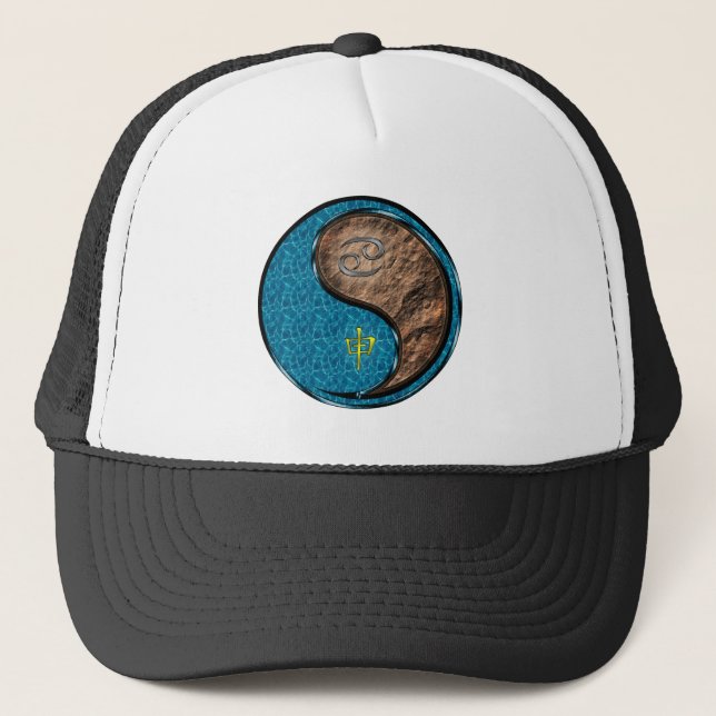 Cancer & Earth Monkey Trucker Hat (Front)