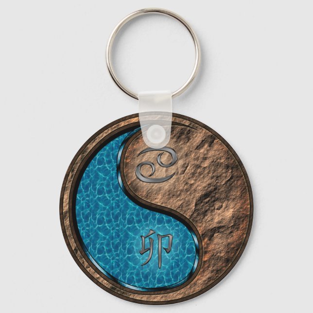 Cancer & Earth Rabbit Key Ring (Front)