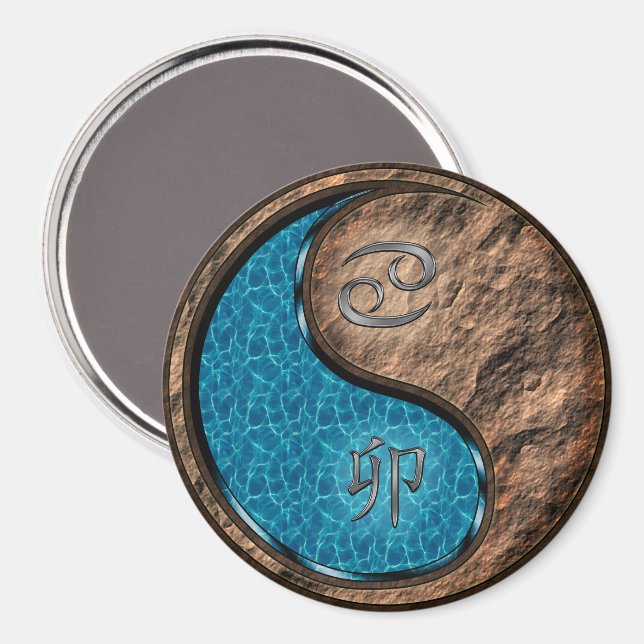 Cancer & Earth Rabbit Magnet (Front/Back)
