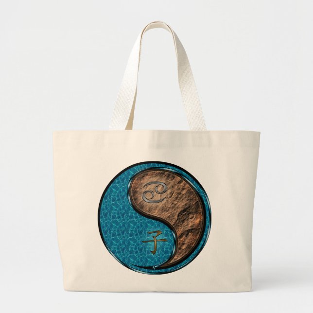 Cancer & Earth Rat Large Tote Bag (Front)