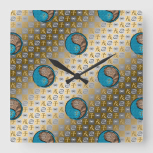 Cancer & Earth Rat Square Wall Clock