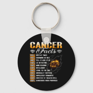 Cancer Facts Funny Zodiac Signs Birthday For Men Key Ring