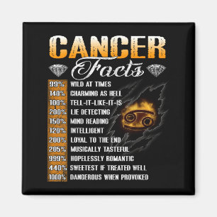Cancer Facts Funny Zodiac Signs Birthday For Men Magnet