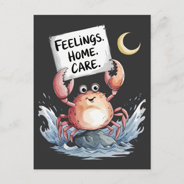 Cancer: Feelings, Home, Care Postcard (Front)