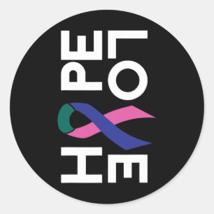 Cancer Fight Cancer Ribbon 15  Classic Round Sticker