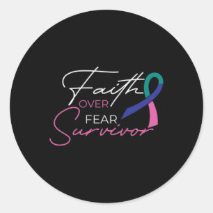 Cancer Fight Cancer Ribbon Classic Round Sticker