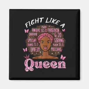 Cancer Fight Like Queen Afro Survivor Awareness Wo Magnet