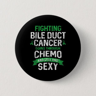 Cancer Fighter Bile Duct Cancer Patient Chemo Ther 6 Cm Round Badge