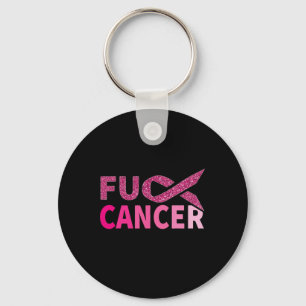 Cancer Fighter Pink Ribbon Breast Cancer Awareness Key Ring